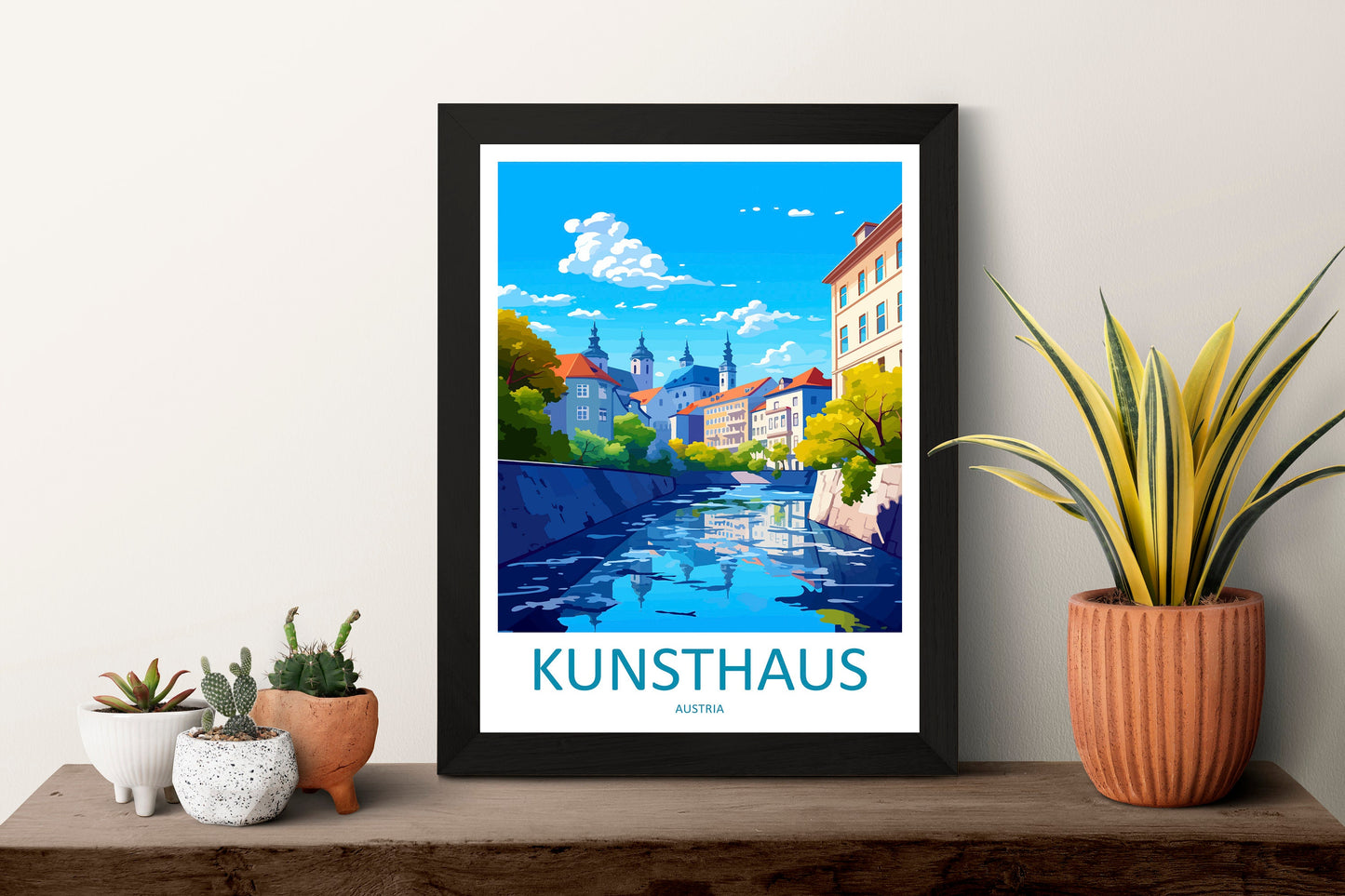 Kunsthaus Travel Print Wall Art Kunsthaus Wall Hanging Home Décor Kunsthaus Gift Art Lovers Austria Art Lover Gift Travel Poster