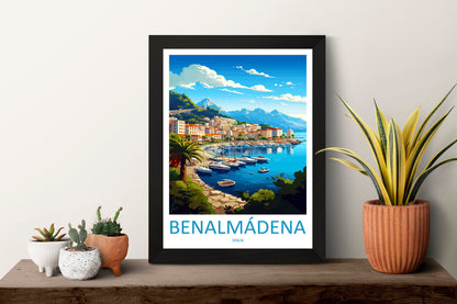 Benalmádena Travel Print Wall Art Benalmádena Wall Hanging Home Décor Benalmádena Gift Art Lovers Spain Art Lover Gift Print