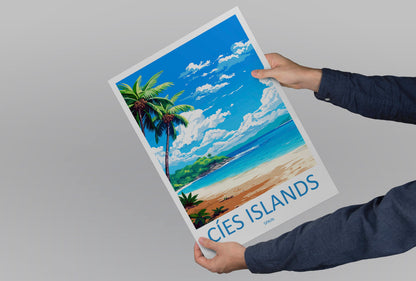Cíes Islands Travel Print Wall Art Cíes Islands Wall Hanging Home Décor Cíes Islands Gift Art Lovers Spain Art Lover Gift Cíes Islands Print