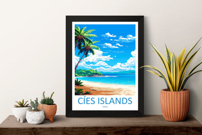 Cíes Islands Travel Print Wall Art Cíes Islands Wall Hanging Home Décor Cíes Islands Gift Art Lovers Spain Art Lover Gift Cíes Islands Print