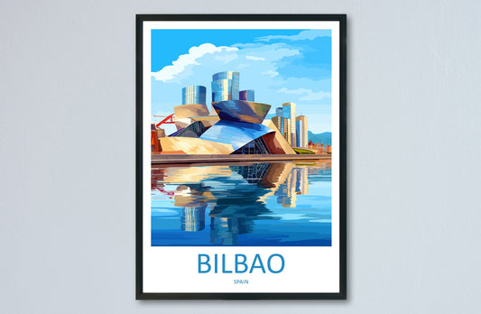 Bilbao Travel Print Wall Art Bilbao Wall Hanging Home Décor Bilbao Gift Art Lovers Spain Art Lover Gift Bilbao Wall Décor Bilbao Spain Print