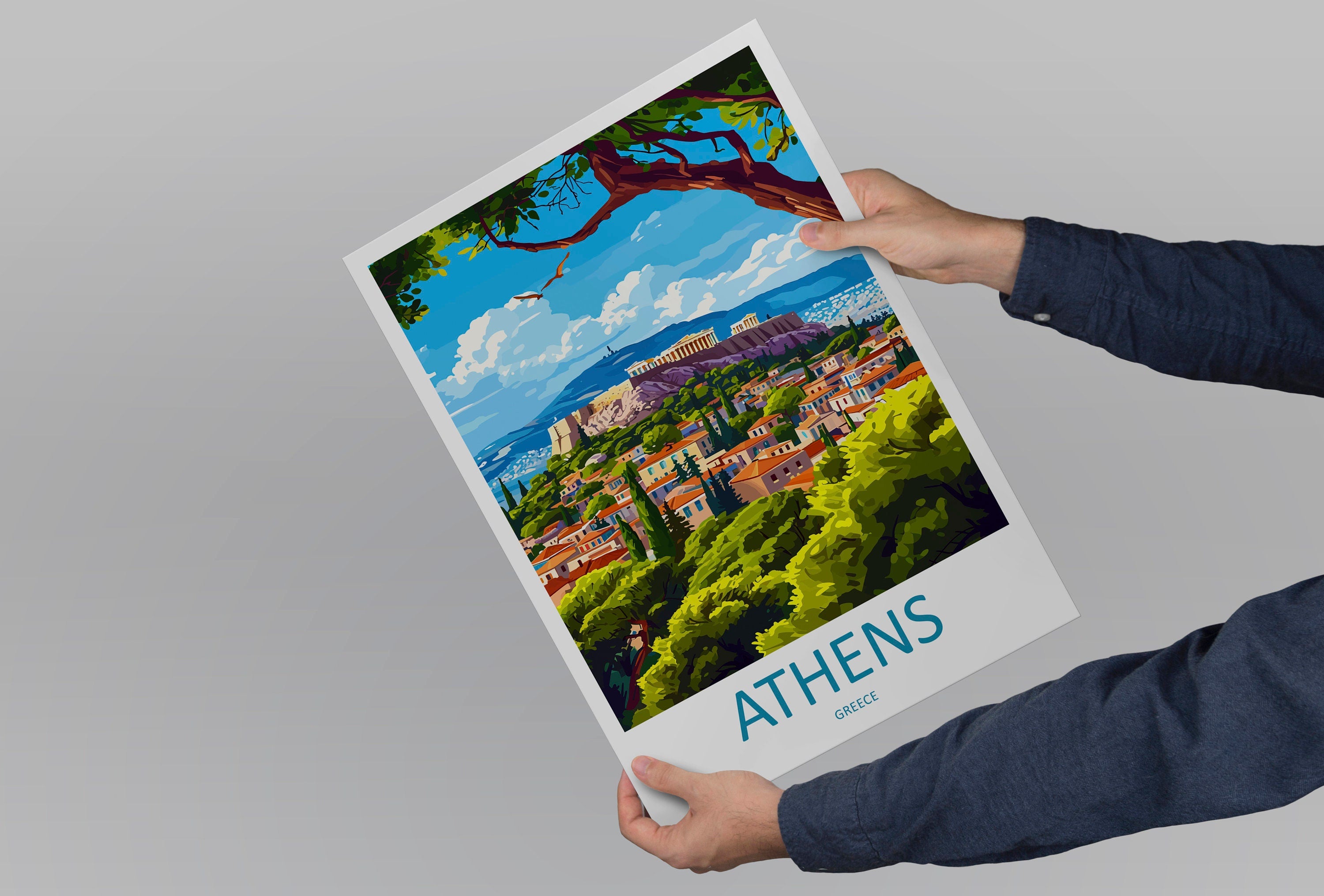 Athens Travel Print Wall Art Athens Greece Wall Hanging Home Decoration Athens Gift Art Lovers Wall Art Print Athens Greece Wall Poster Art