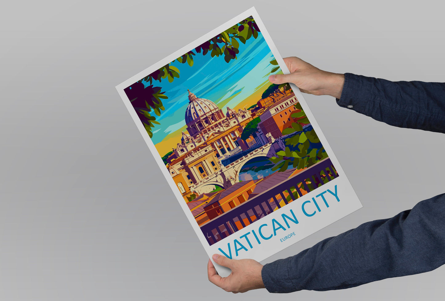 Vatican City Travel Print Wall Art Vatican City Italy Wall Hanging Home Decoration Vatican City Gift Art Lovers Wall Art Print Vatican City