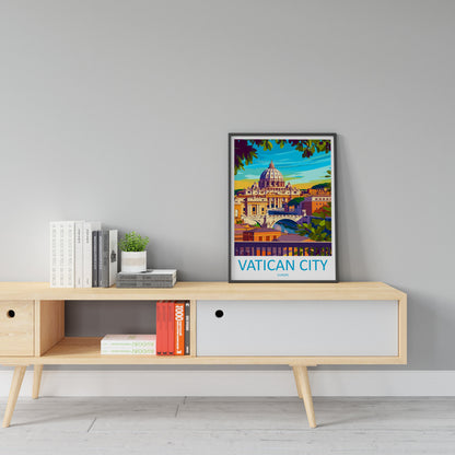 Vatican City Travel Print Wall Art Vatican City Italy Wall Hanging Home Decoration Vatican City Gift Art Lovers Wall Art Print Vatican City