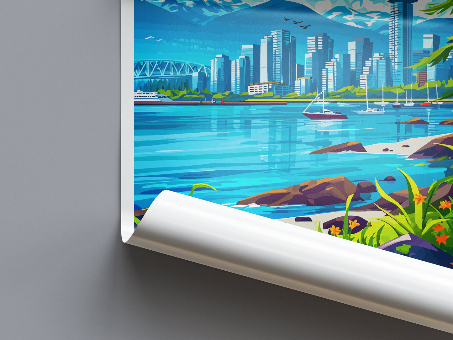 Vancouver Travel Print Wall Art Vancouver Wall Hanging Home Décor Vancouver Gift Art Lovers Canada Art Lover Gift Vancouver Gift
