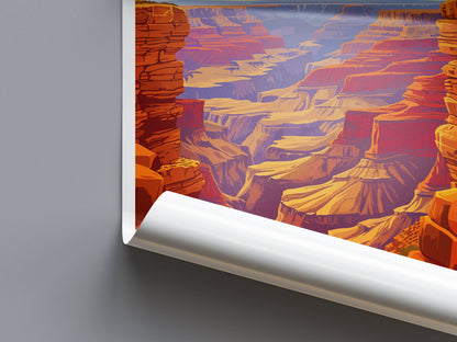 Grand Canyon National Park Travel Print Wall Art Grand Canyon Wall Hanging Home Décor Grand Canyon Gift Art Lovers Arizona Art Lover Gift