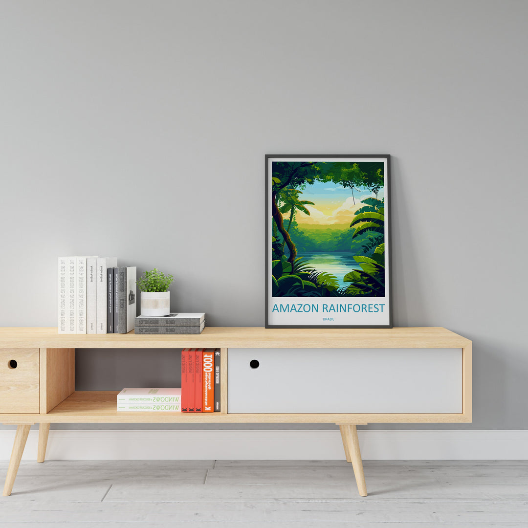 Amazon Rainforest Travel Print Wall Art Amazon Rainforest Wall Hanging Home Decor Amazon Rainforest Gift Art Lovers Wall Art Print Art