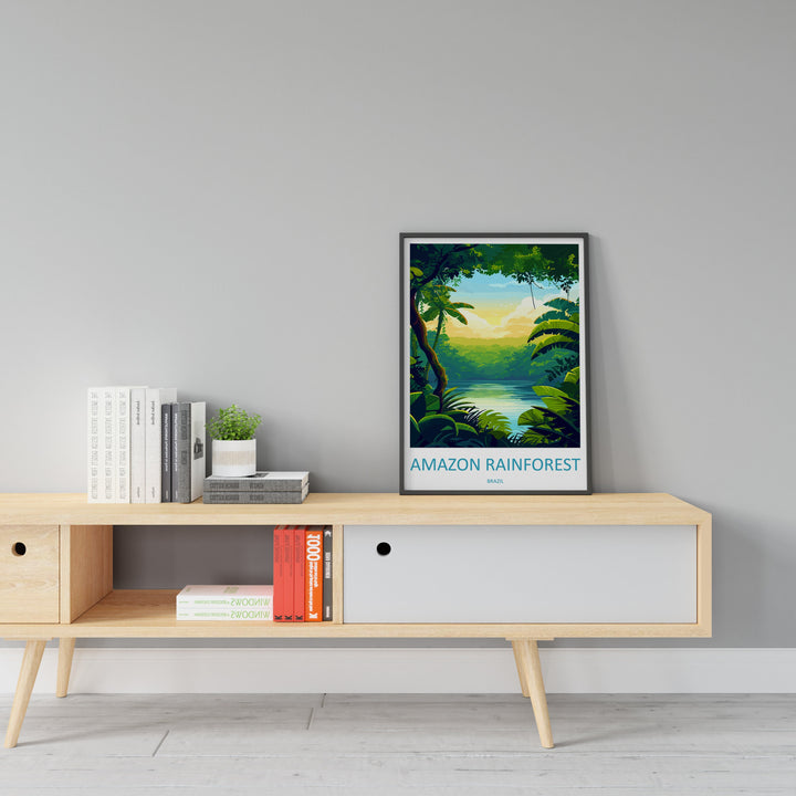 Amazon Rainforest Travel Print Wall Art Amazon Rainforest Wall Hanging Home Decor Amazon Rainforest Gift Art Lovers Wall Art Print Art