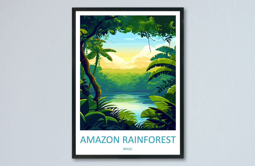 Amazon Rainforest Travel Print Wall Art Amazon Rainforest Wall Hanging Home Decor Amazon Rainforest Gift Art Lovers Wall Art Print Art