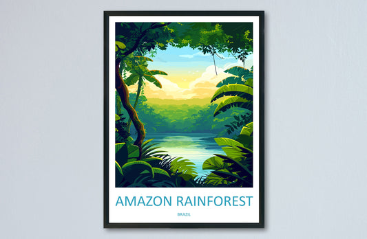 Amazon Rainforest Travel Print Wall Art Amazon Rainforest Wall Hanging Home Decor Amazon Rainforest Gift Art Lovers Wall Art Print Art