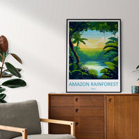 Amazon Rainforest Travel Print Wall Art Amazon Rainforest Wall Hanging Home Decor Amazon Rainforest Gift Art Lovers Wall Art Print Art