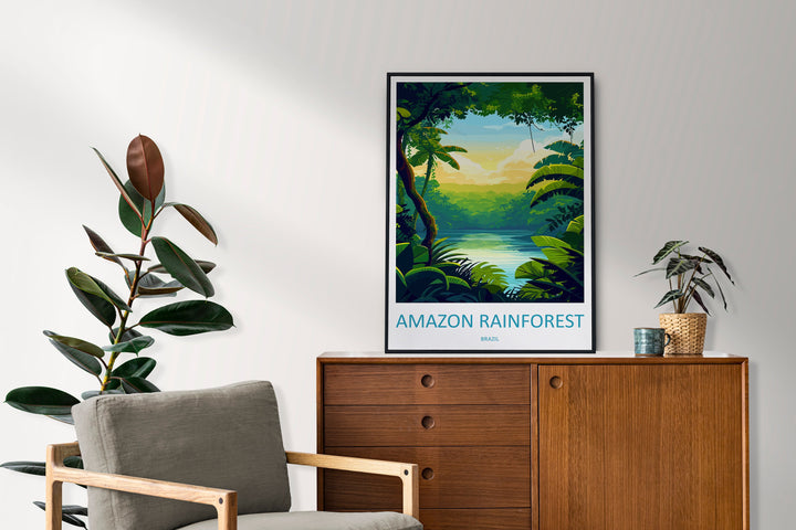 Amazon Rainforest Travel Print Wall Art Amazon Rainforest Wall Hanging Home Decor Amazon Rainforest Gift Art Lovers Wall Art Print Art