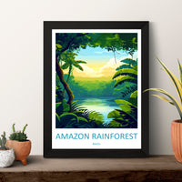 Amazon Rainforest Travel Print Wall Art Amazon Rainforest Wall Hanging Home Decor Amazon Rainforest Gift Art Lovers Wall Art Print Art