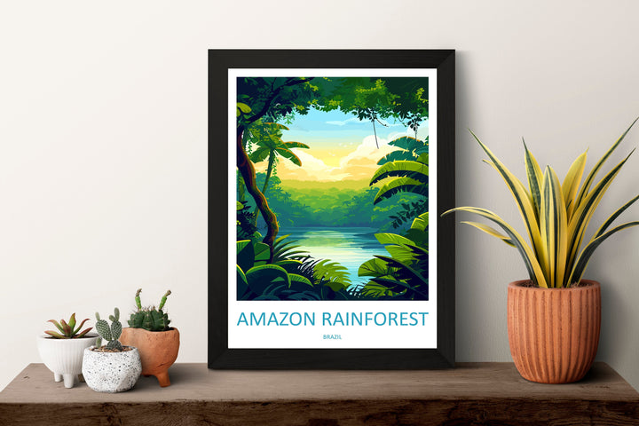 Amazon Rainforest Travel Print Wall Art Amazon Rainforest Wall Hanging Home Decor Amazon Rainforest Gift Art Lovers Wall Art Print Art