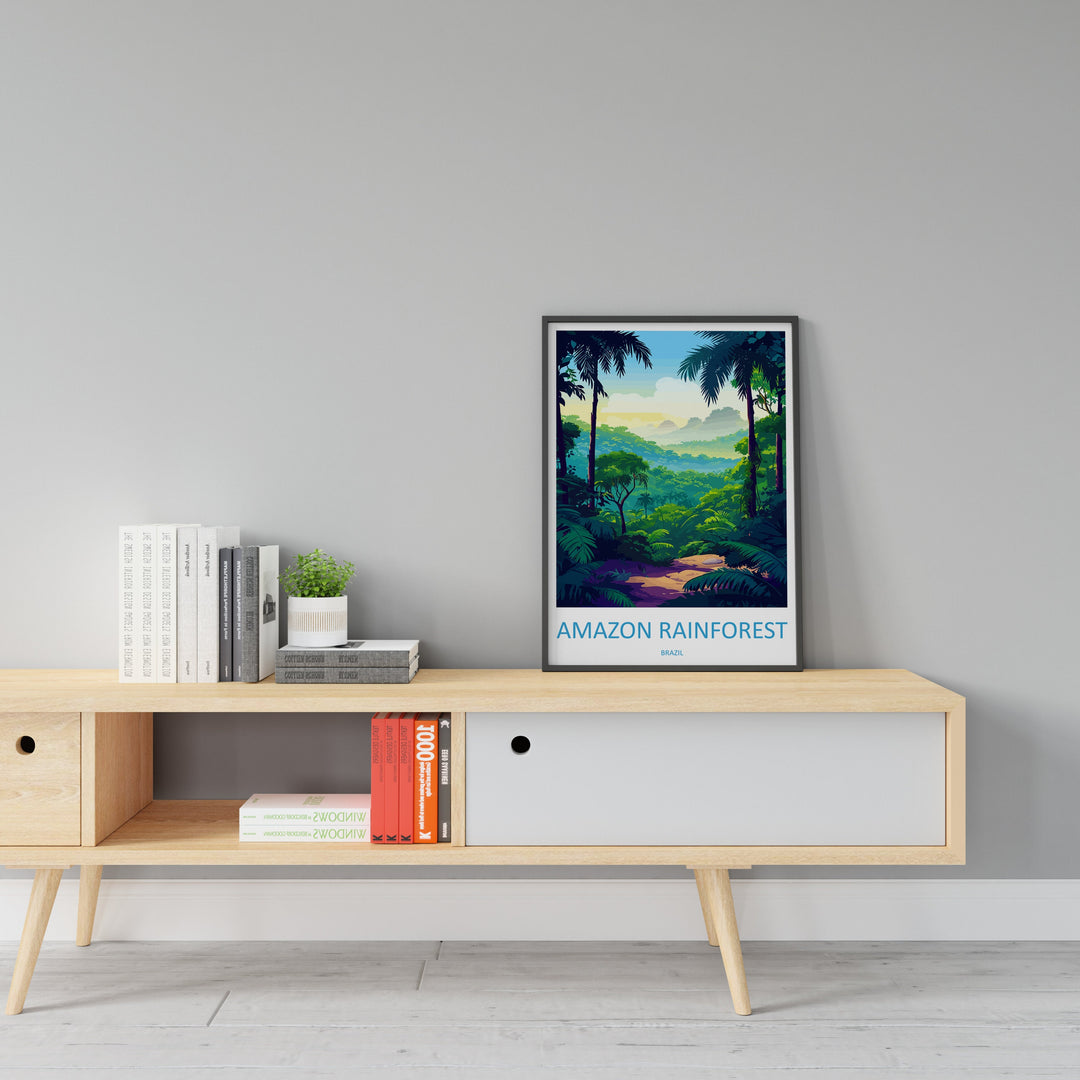 Amazon Rainforest Travel Print Wall Art Amazon Rainforest Wall Hanging Home Decor Amazon Rainforest Gift Art Lovers Wall Art Print Art