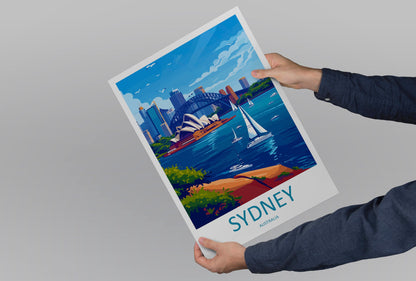 Sydney Opera House Travel Print Wall Art Sydney Wall Hanging Home Décor Sydney Gift Art Lovers Wall Art Australia Travel Print Opera House
