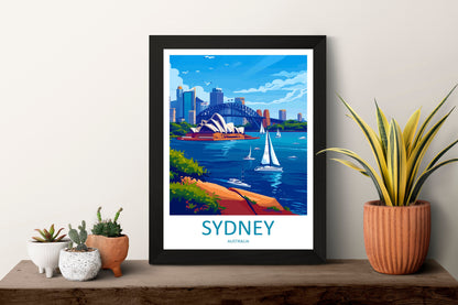 Sydney Opera House Travel Print Wall Art Sydney Wall Hanging Home Décor Sydney Gift Art Lovers Wall Art Australia Travel Print Opera House