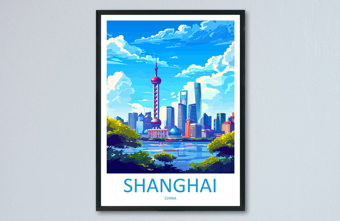 Shanghai Travel Print Wall Art Shanghai Wall Hanging Home Décor Gift Shanghai Art Lovers China Shanghai Art Gift Lover Print