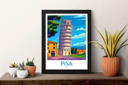 Pisa Travel Print Wall Art Pisa Wall Hanging Home Décor Pisa Gift Art Lovers Italy Art Lover Gift Pisa Print Pisa Travel Gift Poster