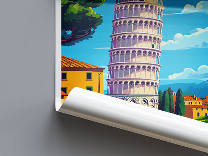 Pisa Travel Print Wall Art Pisa Wall Hanging Home Décor Pisa Gift Art Lovers Italy Art Lover Gift Pisa Print Pisa Travel Gift Poster