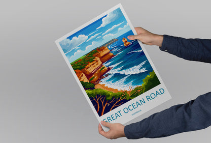 Great Ocean Road Travel Print Wall Art Ocean Road Wall Hanging Home Décor Great Ocean Road Gift Art Lovers Wall Art Australia Travel Print