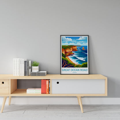 Great Ocean Road Travel Print Wall Art Ocean Road Wall Hanging Home Décor Great Ocean Road Gift Art Lovers Wall Art Australia Travel Print