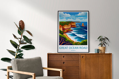 Great Ocean Road Travel Print Wall Art Ocean Road Wall Hanging Home Décor Great Ocean Road Gift Art Lovers Wall Art Australia Travel Print