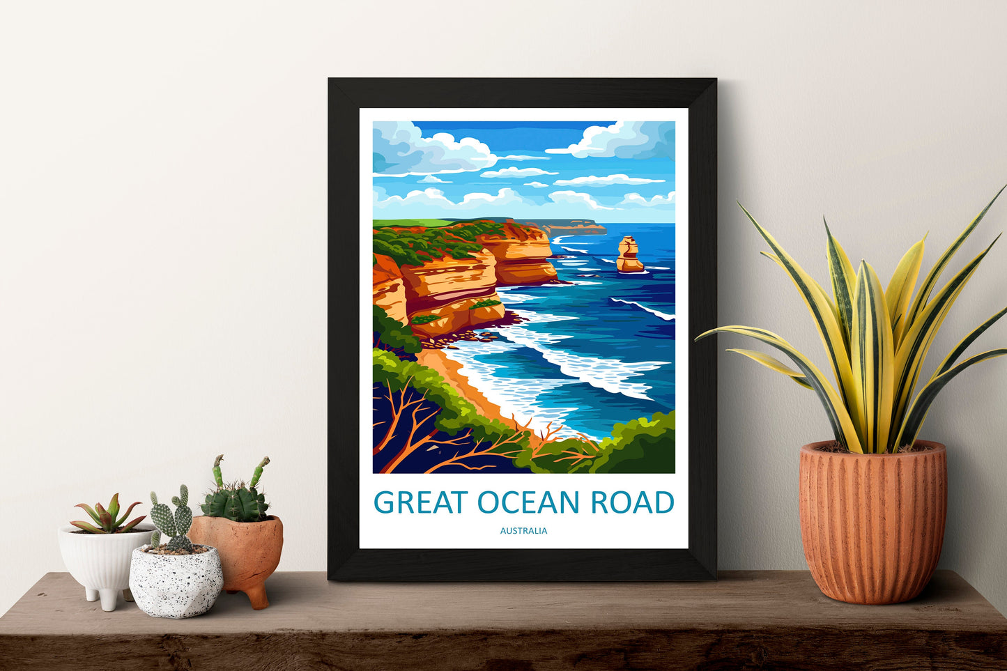 Great Ocean Road Travel Print Wall Art Ocean Road Wall Hanging Home Décor Great Ocean Road Gift Art Lovers Wall Art Australia Travel Print
