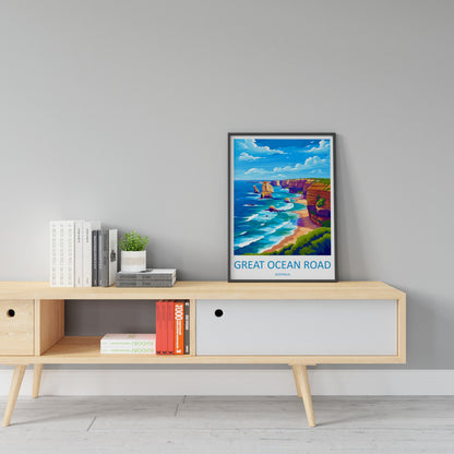 Great Ocean Road Travel Print Wall Art Ocean Road Wall Hanging Home Décor Great Ocean Road Gift Art Lovers Wall Art Australia Travel Print