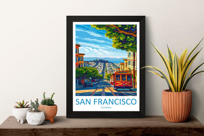 San Francisco Travel Print Wall Art San Francisco Wall Hanging Home Décor San Francisco Gift Art Lovers California Art Lover Gift