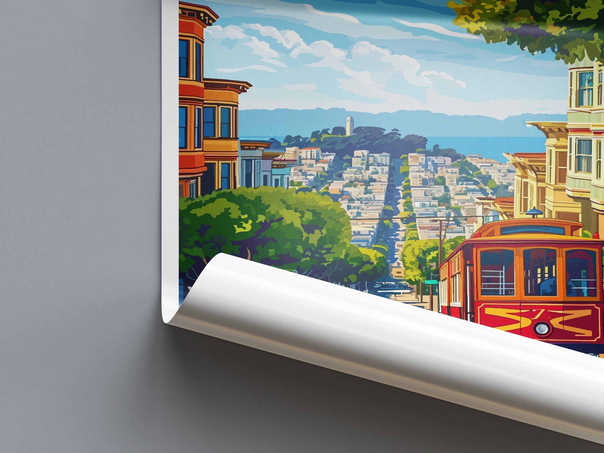 San Francisco Travel Print Wall Art San Francisco Wall Hanging Home Décor San Francisco Gift Art Lovers California Art Lover Gift