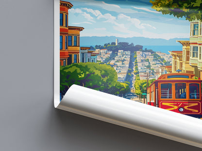 San Francisco Travel Print Wall Art San Francisco Wall Hanging Home Décor San Francisco Gift Art Lovers California Art Lover Gift