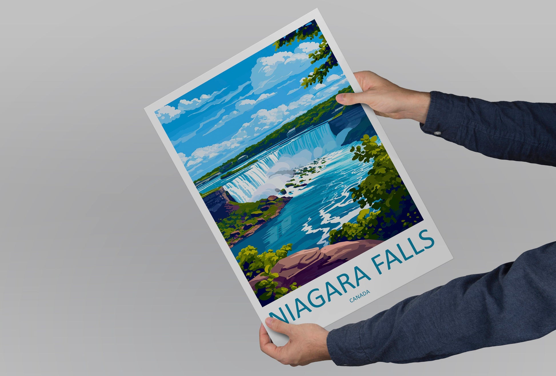 Niagara Falls Travel Print Wall Art Niagara Falls Wall Hanging Home Décor Niagara Falls Gift Art Lovers New York State Art Gift Lover Print