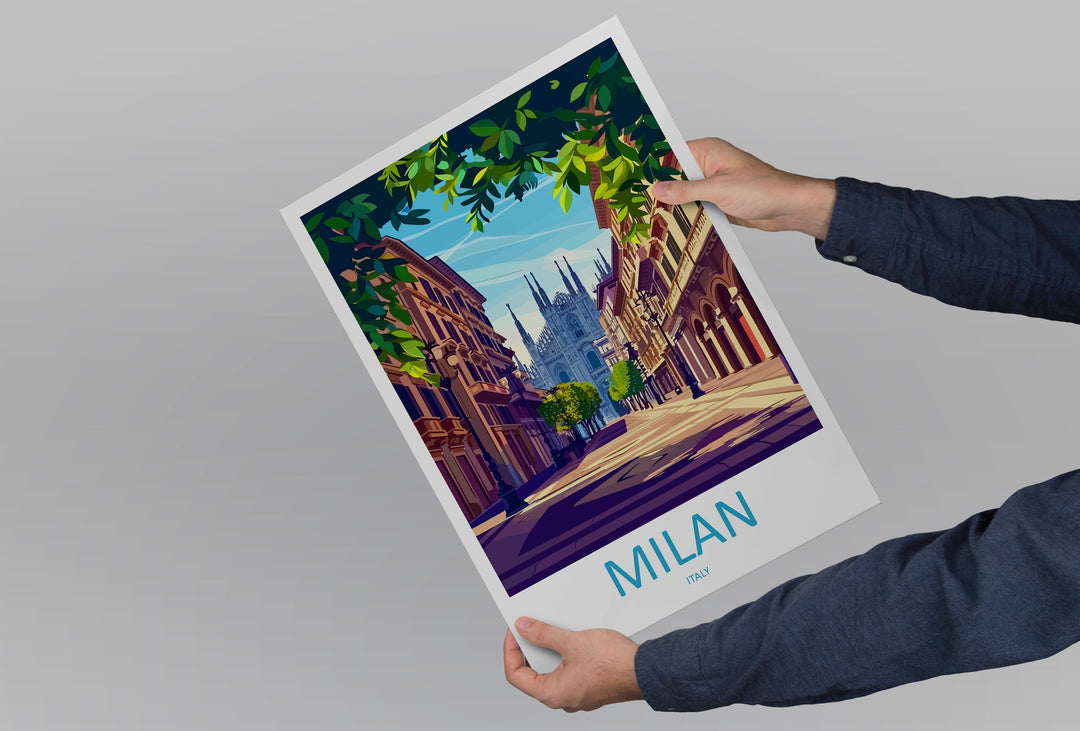 Milan Travel Print Wall Art Milan Wall Hanging Home Décor Milan Gift Art Lovers Spain Art Lover Gift Milan Wall Décor Ibiza Spain Print