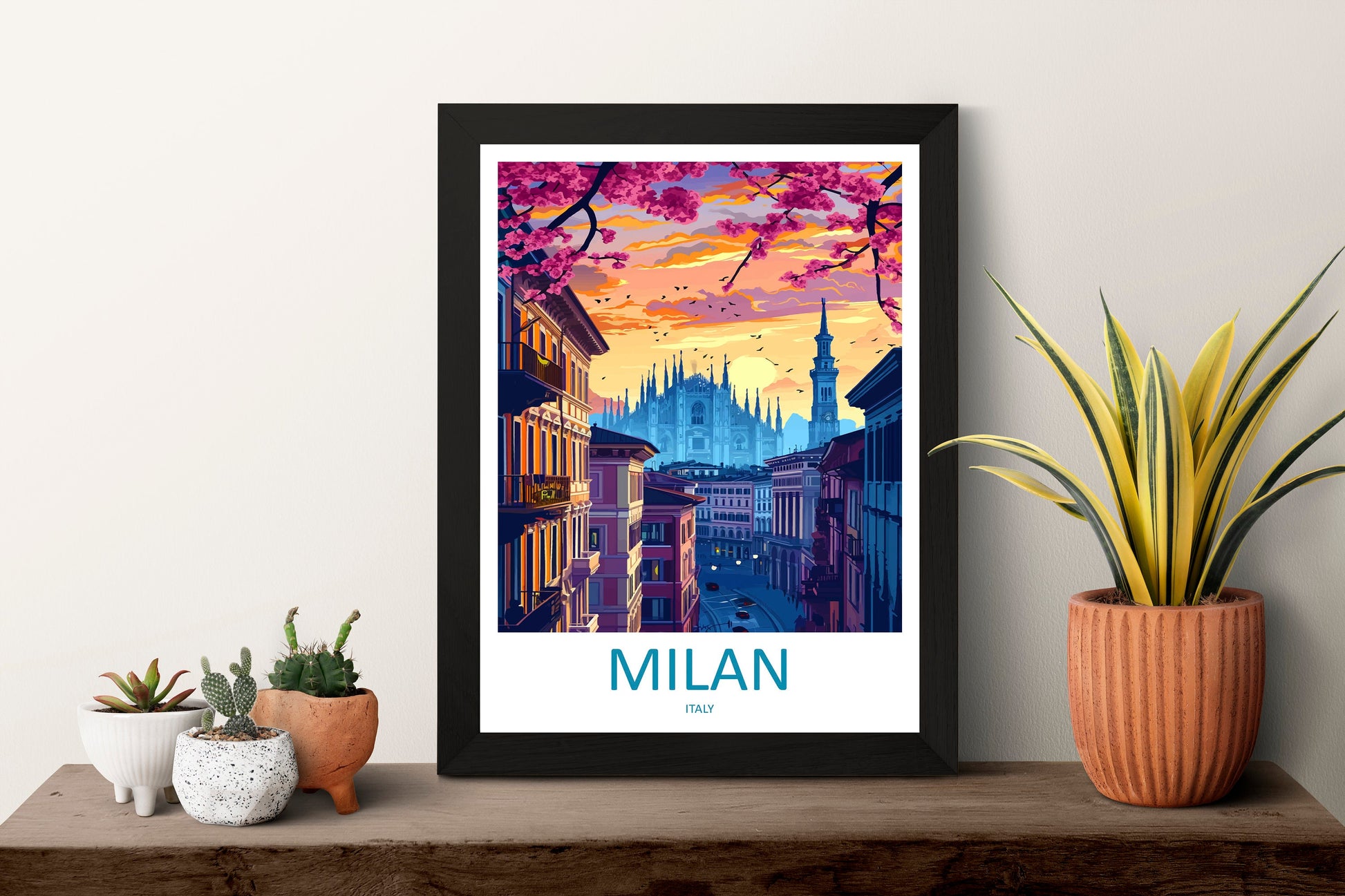 Milan Travel Print Wall Art Milan Wall Hanging Home Décor Milan Gift Art Lovers Spain Art Lover Gift Milan Wall Décor Ibiza Spain Print