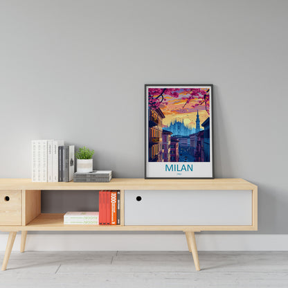Milan Travel Print Wall Art Milan Wall Hanging Home Décor Milan Gift Art Lovers Spain Art Lover Gift Milan Wall Décor Ibiza Spain Print