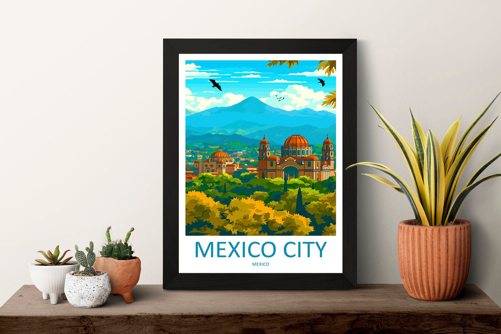 Mexico City Travel Print Wall Art Mexico City Wall Hanging Home Decoration Mexico City Gift Art Lovers Wall Art Print Art Mexico City Print