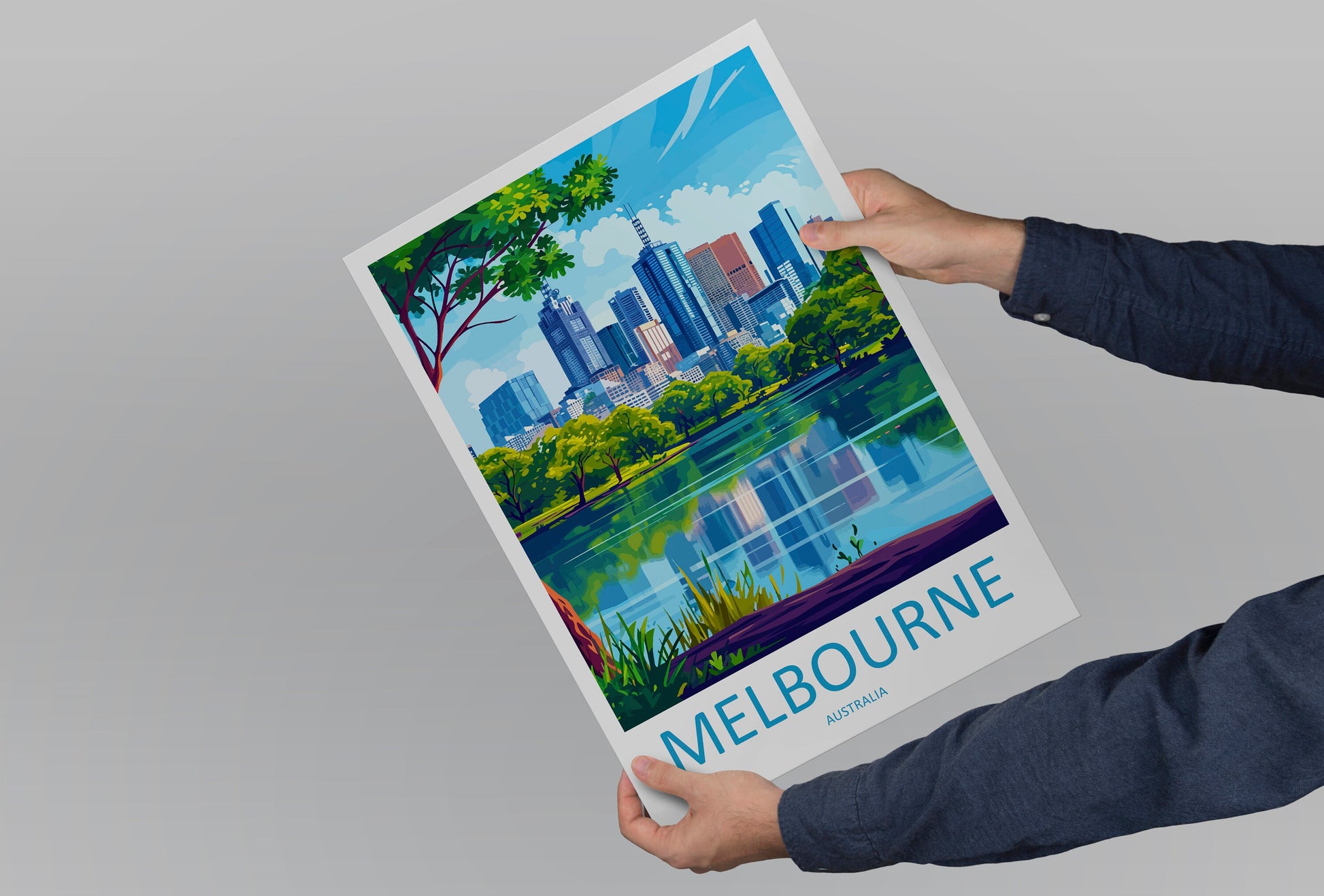 Melbourne Travel Print Wall Art Melbourne Wall Hanging Home Décor Melbourne Gift Art Lovers Wall Art Australia Travel Print