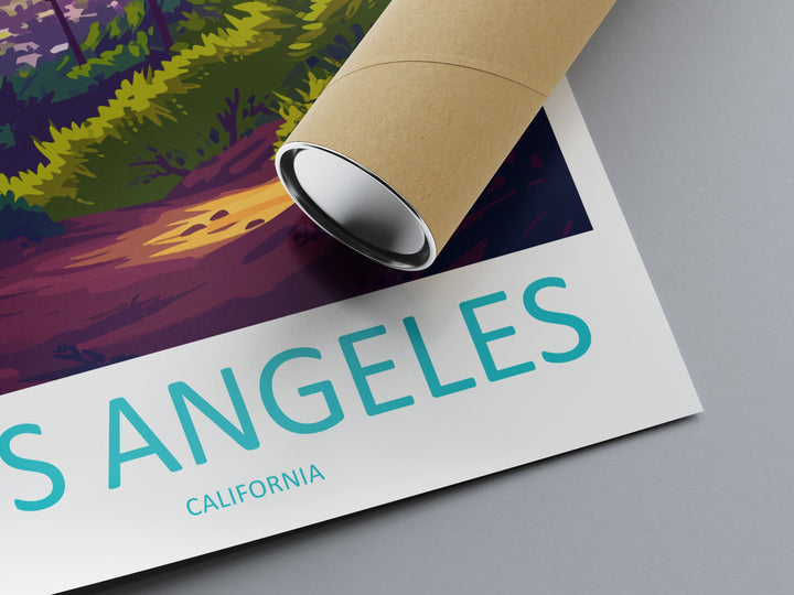 Los Angeles Travel Print Wall Art Los Angeles Wall Hanging Home Décor Los Angeles Gift Art Lovers California Art Lover Gift Los Angeles Deco