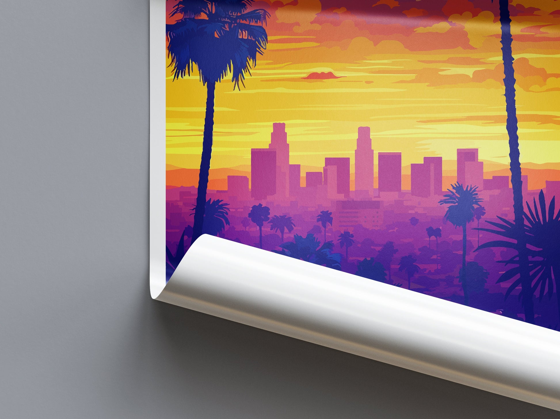 Los Angeles Travel Print Wall Art Los Angeles Wall Hanging Home Décor Los Angeles Gift Art Lovers California Art Lover Gift Los Angeles Deco