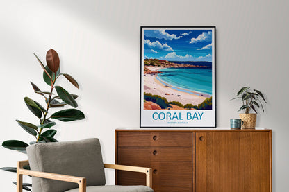 Coral Bay Travel Print Wall Art Coral Bay Wall Hanging Home Décor Coral Bay Gift Art Lovers Wall Art Australia Travel Print