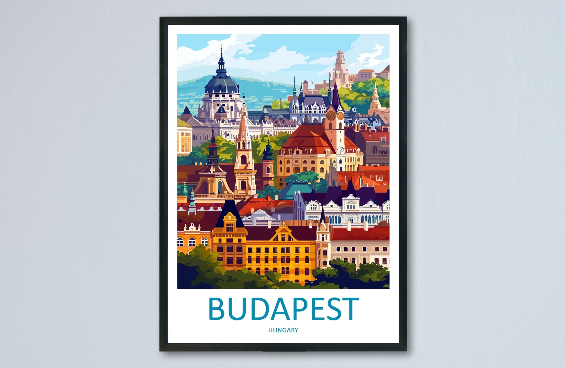 Budapest Travel Print Wall Art Budapest Wall Hanging Home Décor Budapest Gift Art Lovers Hungary Art Lover Gift Budapest Wall Décor
