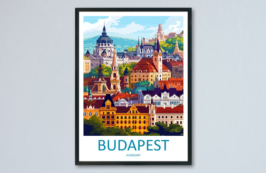 Budapest Travel Print Wall Art Budapest Wall Hanging Home Décor Budapest Gift Art Lovers Hungary Art Lover Gift Budapest Wall Décor