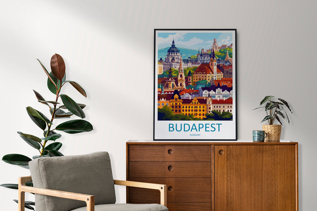 Budapest Travel Print Wall Art Budapest Wall Hanging Home Décor Budapest Gift Art Lovers Hungary Art Lover Gift Budapest Wall Décor