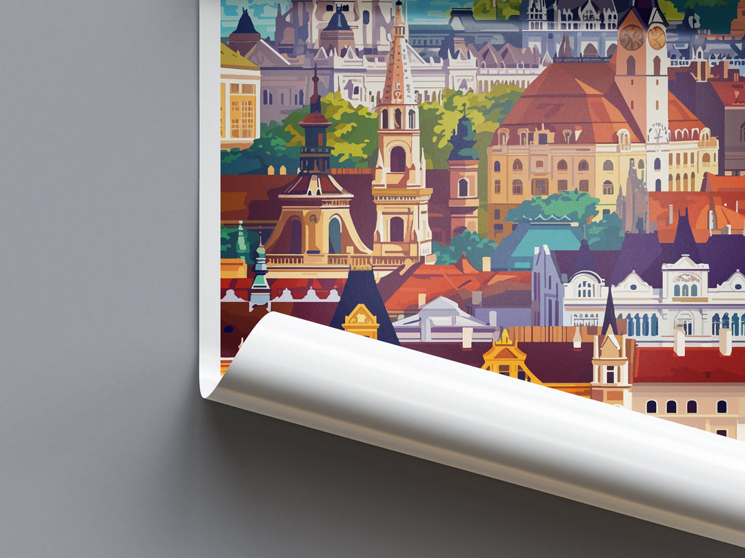 Budapest Travel Print Wall Art Budapest Wall Hanging Home Décor Budapest Gift Art Lovers Hungary Art Lover Gift Budapest Wall Décor