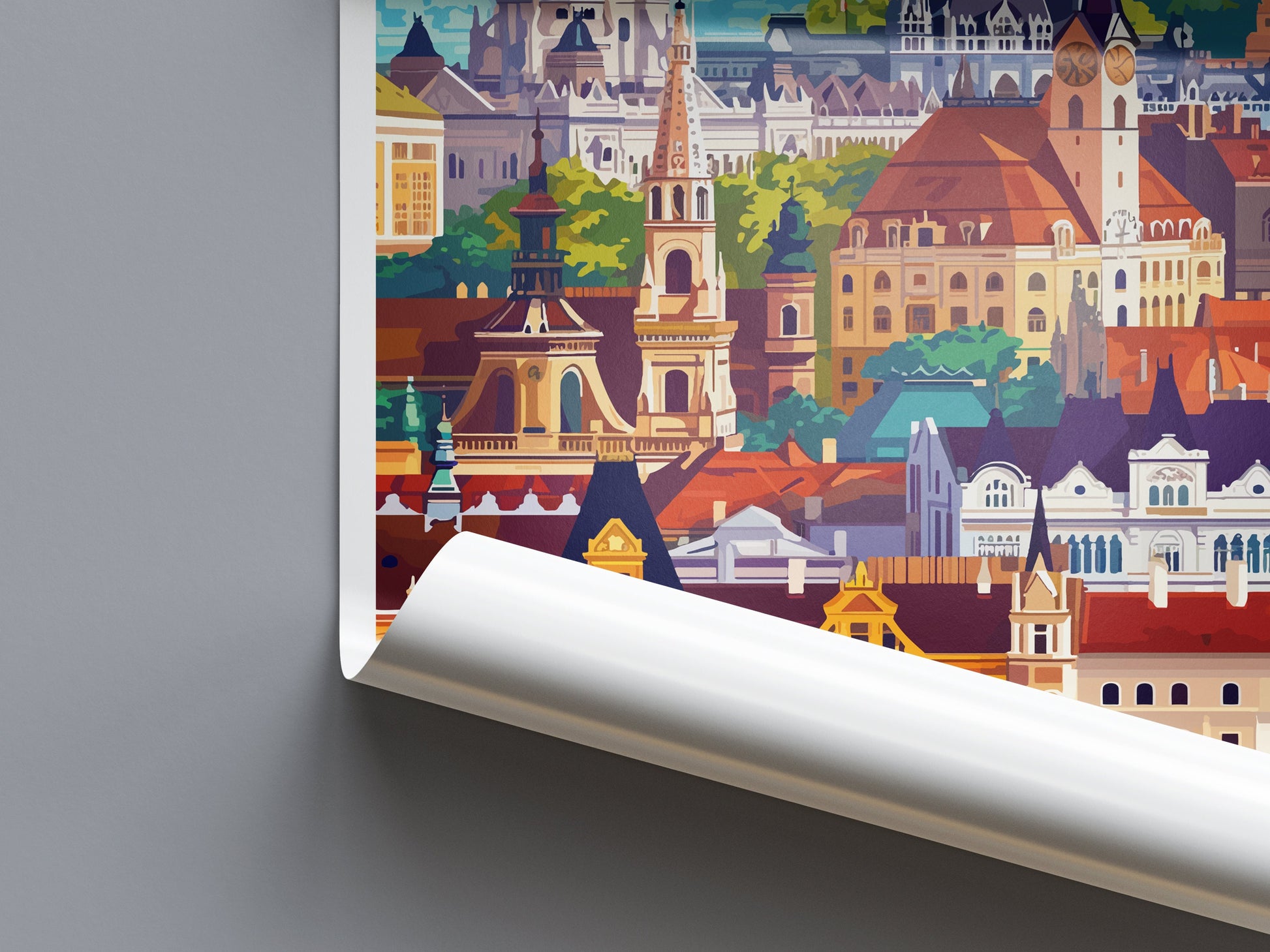 Budapest Travel Print Wall Art Budapest Wall Hanging Home Décor Budapest Gift Art Lovers Hungary Art Lover Gift Budapest Wall Décor