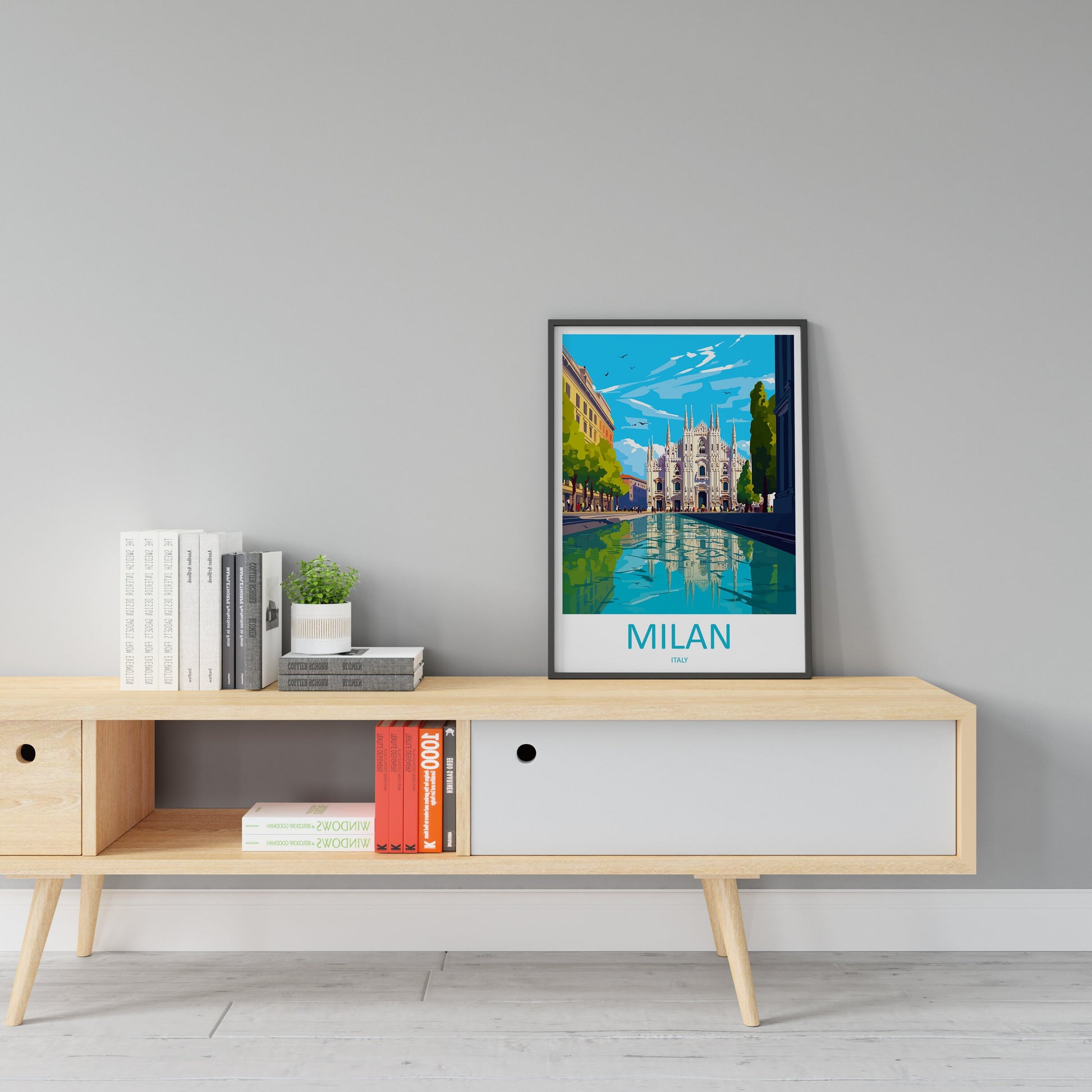 Milan Travel Print Wall Art Milan Wall Hanging Home Décor Milan Gift Art Lovers Spain Art Lover Gift Milan Wall Décor Ibiza Spain Print