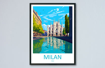 Milan Travel Print Wall Art Milan Wall Hanging Home Décor Milan Gift Art Lovers Spain Art Lover Gift Milan Wall Décor Ibiza Spain Print