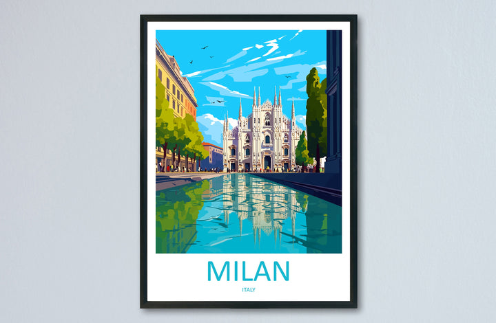 Milan Travel Print Wall Art Milan Wall Hanging Home Décor Milan Gift Art Lovers Spain Art Lover Gift Milan Wall Décor Ibiza Spain Print