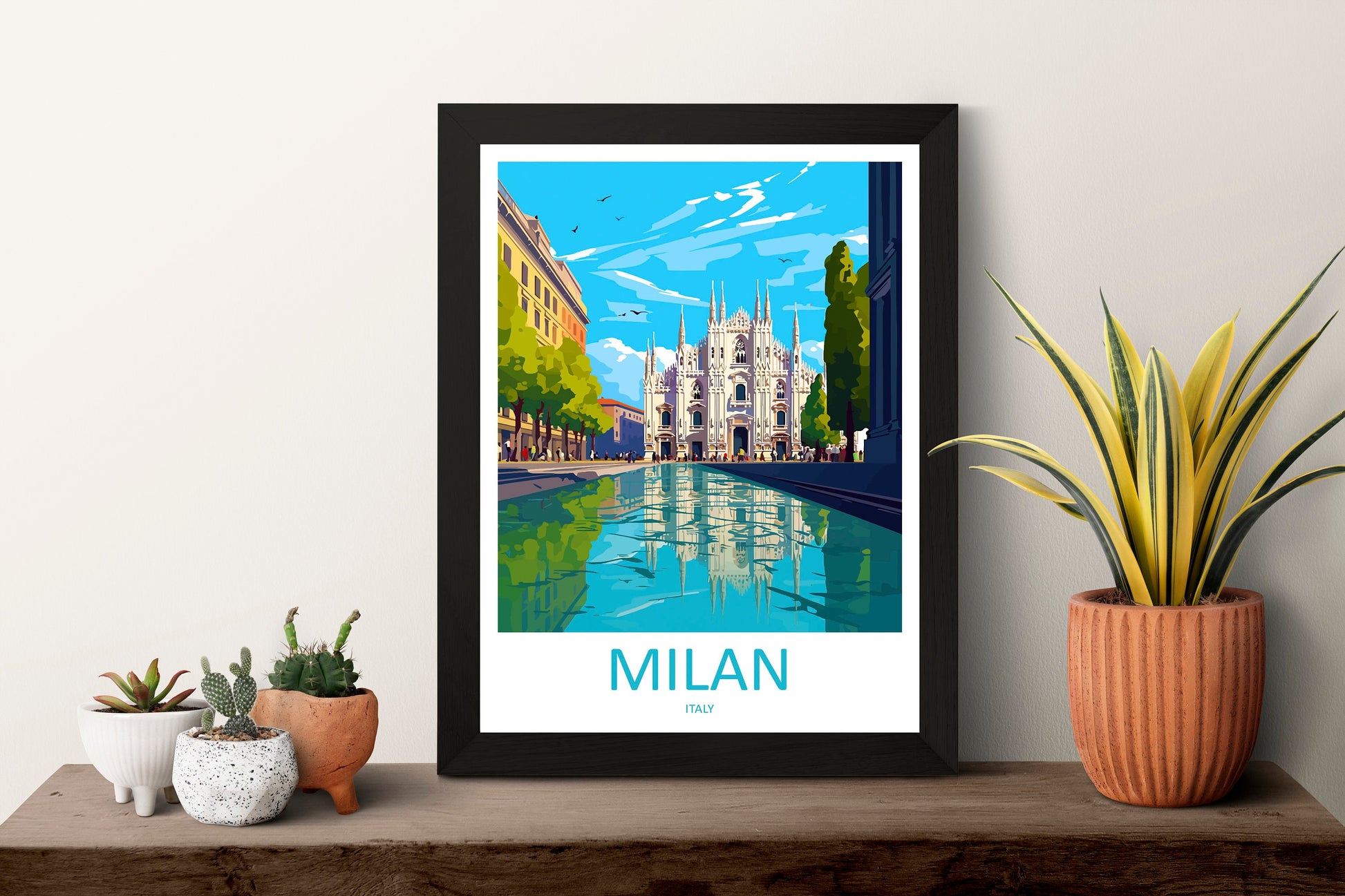Milan Travel Print Wall Art Milan Wall Hanging Home Décor Milan Gift Art Lovers Spain Art Lover Gift Milan Wall Décor Ibiza Spain Print